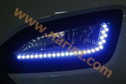 LED-модули ресничек ПТФ (2-Way) - Hyundai Santa Fe DM (EXLED)