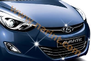 Хромовая окантовка вокруг решетки радиатора (AutoClover) для Hyundai Avante MD [B227]