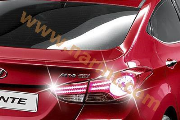 Хромовые накладки на задние фонари [B701] для Hyundai Avante MD (AutoClover)