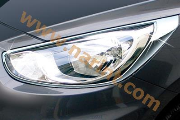 Молдинг передних фонарей (Хром) для Hyundai Accent New [K-958]