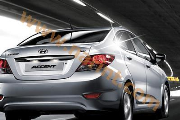 Молдинг (ХРОМ) уголков для Hyundai Accent New [B918] AutoClover