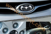 Эмблемы (перед,зад, руль, на диски колес) для Hyundai Accent New[ARTX]