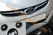 Эмблемы (перед, зад, руль, на диски колес LUXURY Generashion для Hyundai Accent New[ARTX]