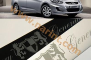 Накладки на пороги [ARTX] для Hyundai Accent New