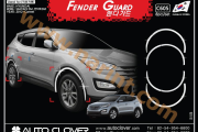 Хромированные накладки (AutoClover) на колесные арки для Hyundai Santa Fe DM [C605]-8шт